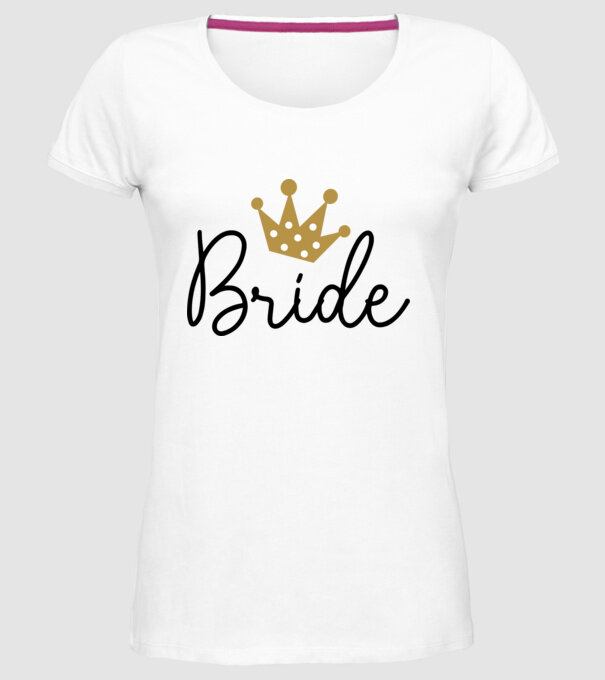 Bride princess model alb pe tricou
