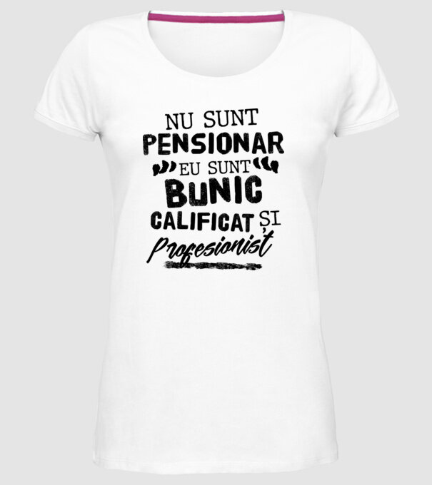 Bunicul profesionist model alb pe tricou