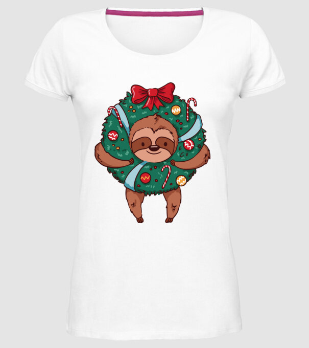 Christmas model alb pe tricou