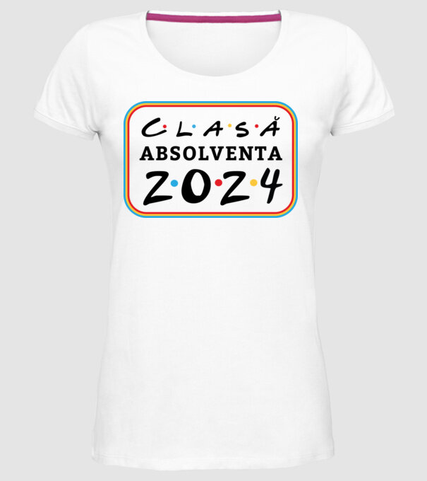 Clasă absolventă friends model alb pe tricou