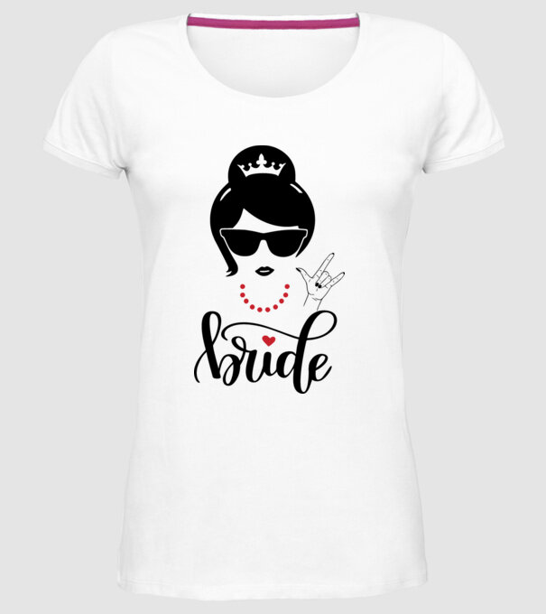 Cool Bride model alb pe tricou