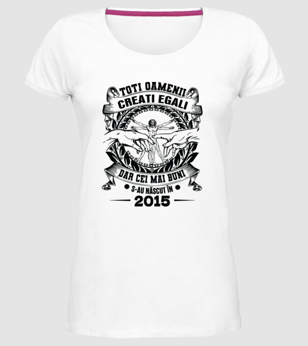 Da Vinci 10 2015 model alb pe tricou