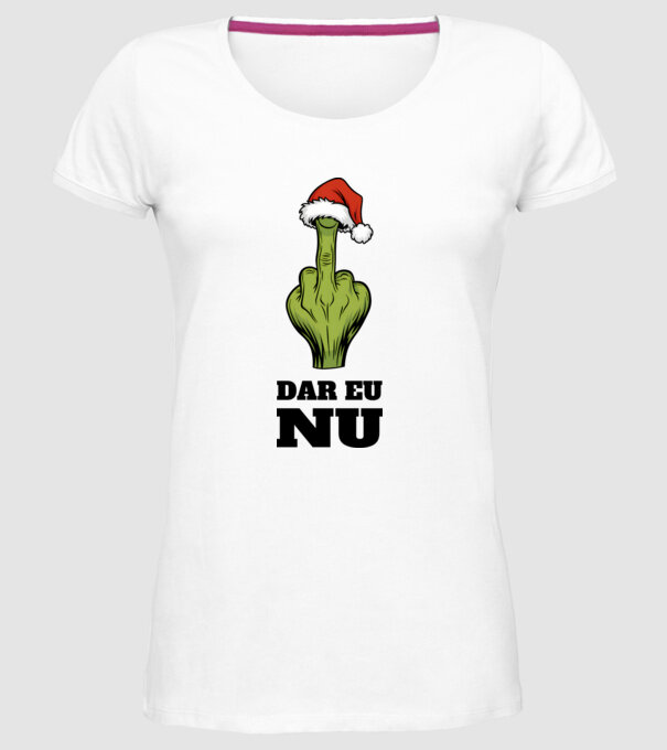 Dar eu NU alb model alb pe tricou
