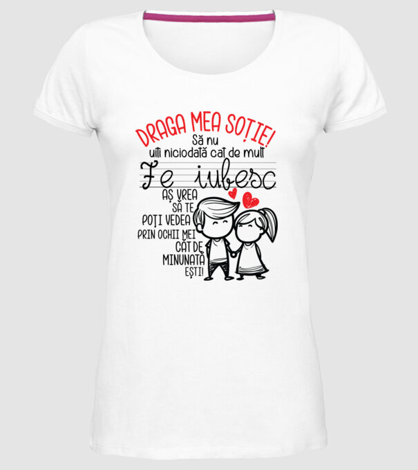 dragul meu soț javitott2411 model alb pe tricou