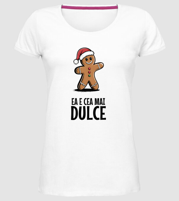 Ea e cea mai dulce alb model alb pe tricou