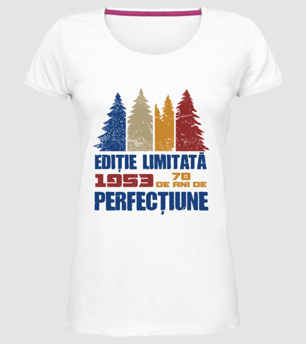Ediție limitată 1953 - 70 de ani de perfecțiune model alb pe tricou