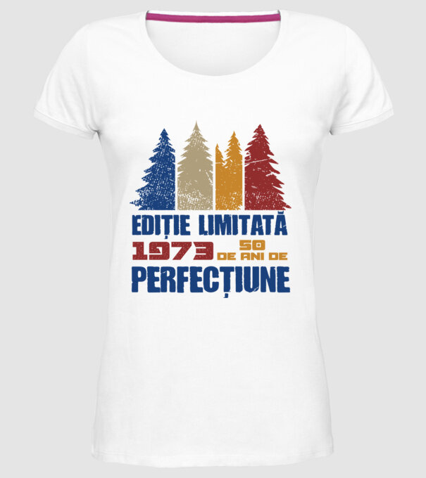 Ediție limitată 1973 - 50 de ani de perfecțiune model alb pe tricou