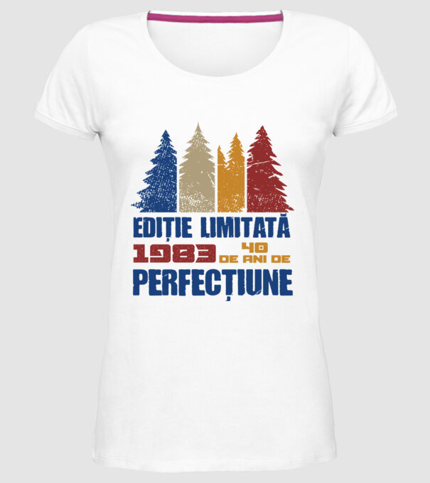 Ediție limitată 1983 - 40 de ani de perfecțiune model alb pe tricou