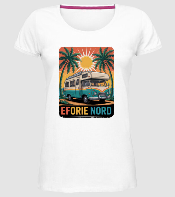 Eforie Nord model alb pe tricou