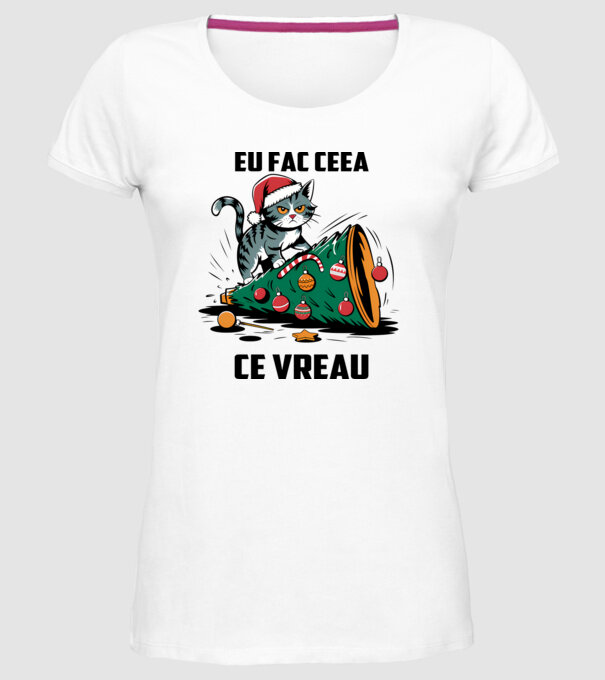 Eu fac ceea ce vreau Alb model alb pe tricou