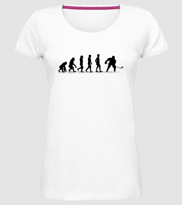 Evolution Hockey model alb pe tricou