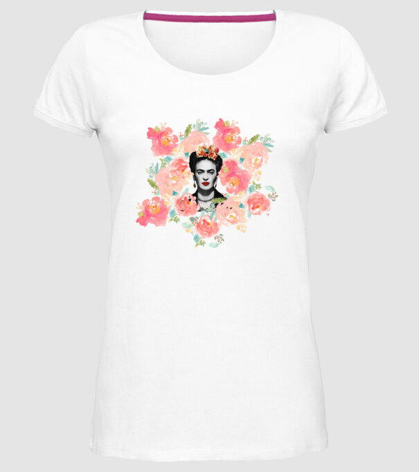 Frida Kahlo 2 model alb pe tricou