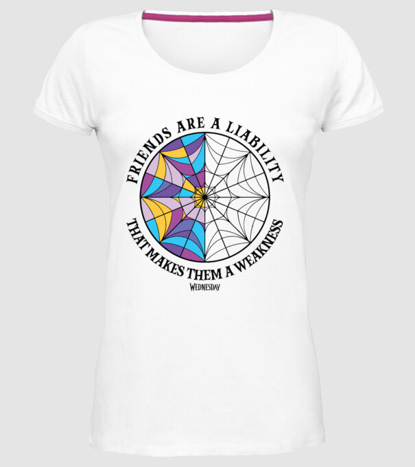 Friends are liability model alb pe tricou