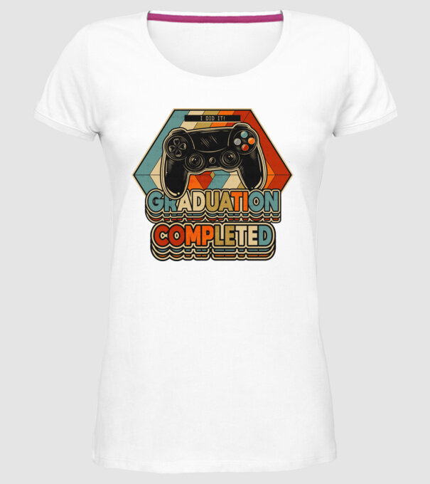 Graduation Completed model alb pe tricou