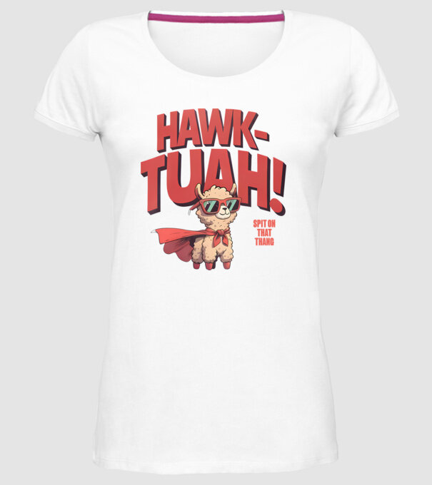 hawk tuah llama spit on that thang model alb pe tricou