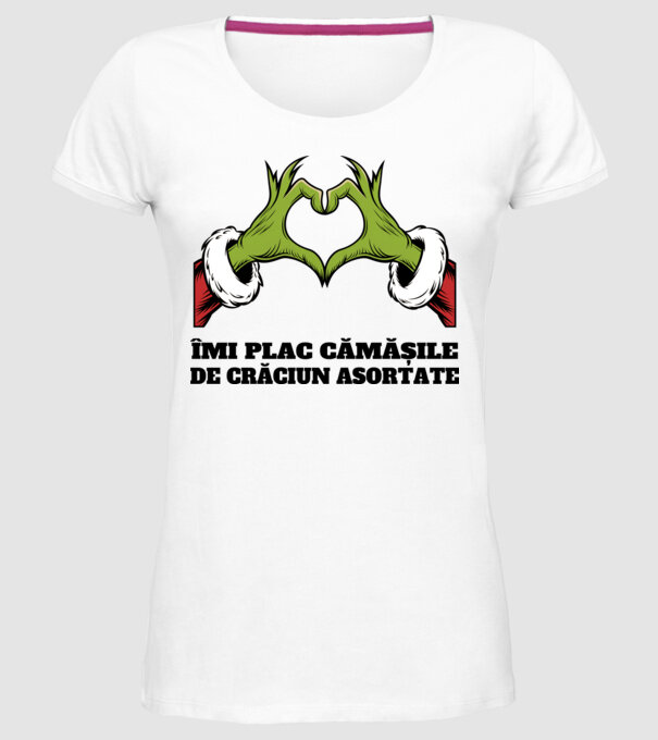 Îmi plac cămășile de crăciun asortate alb model alb pe tricou