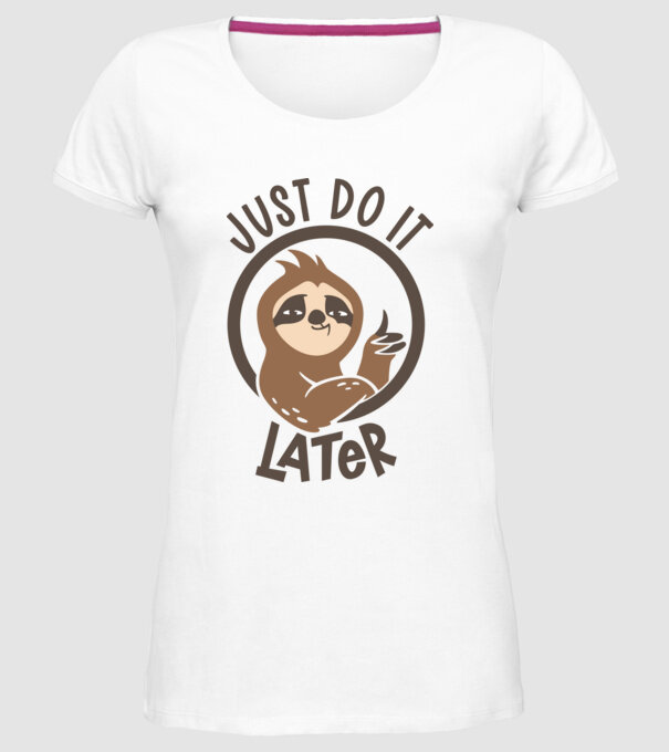 Just do it model alb pe tricou