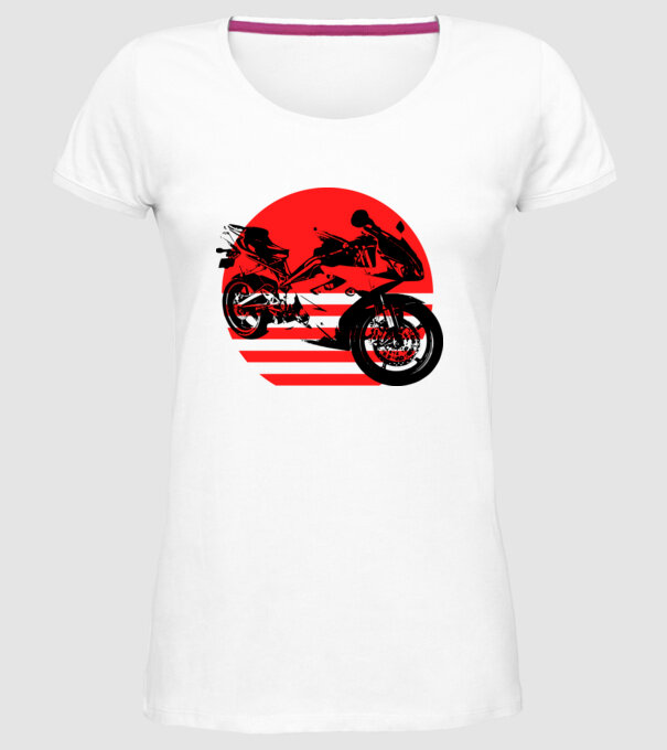 Katana model alb pe tricou