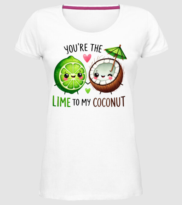 Lime to my Coconut model alb pe tricou