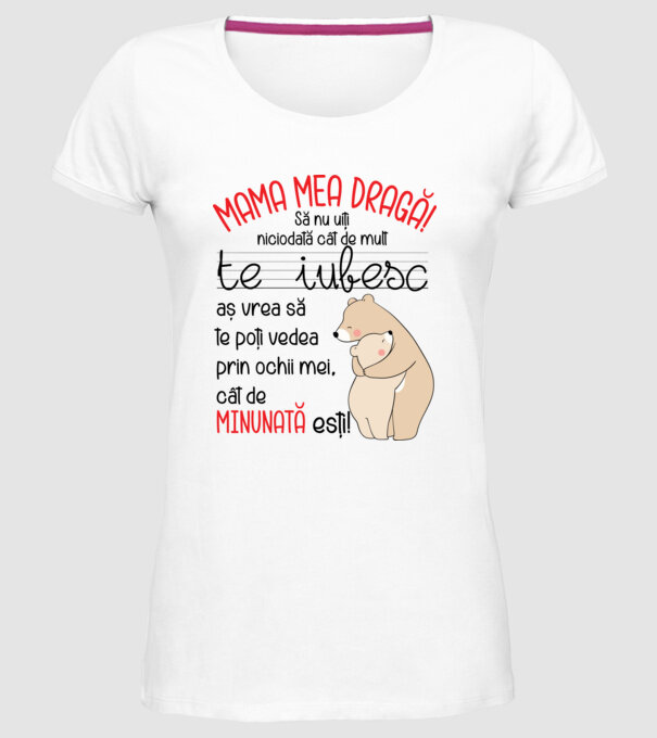 Mama Cât de minunat ești model alb pe tricou