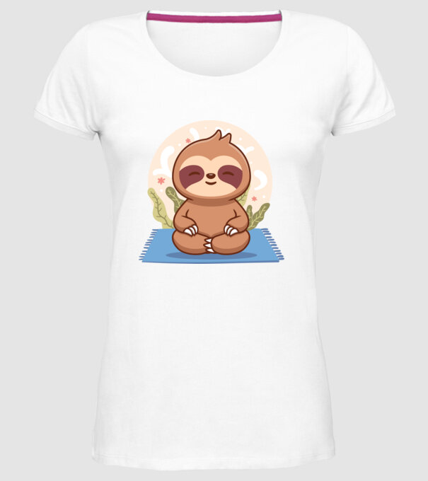 Namaste model alb pe tricou