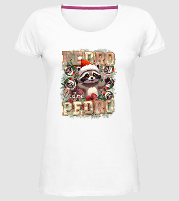 Pedro pedro flower xmas model alb pe tricou