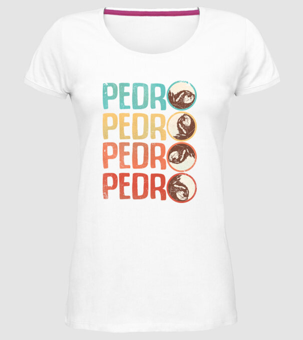 Pedro Pedro retro model alb pe tricou