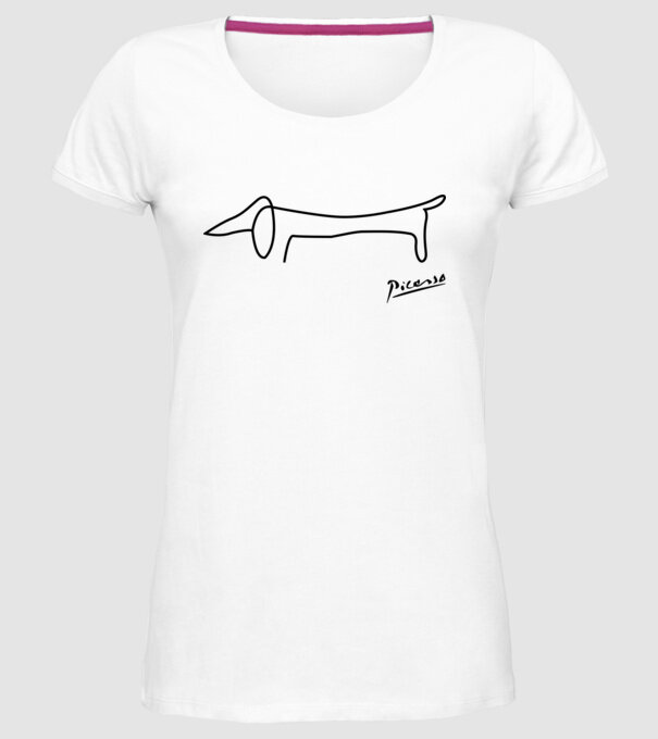 Picasso model alb pe tricou
