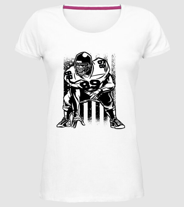 PLAYER model alb pe tricou