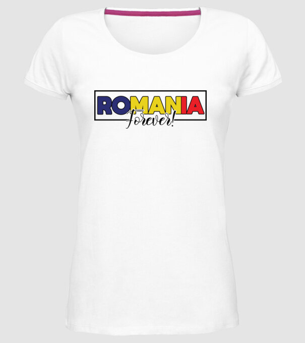 Romania forever model alb pe tricou