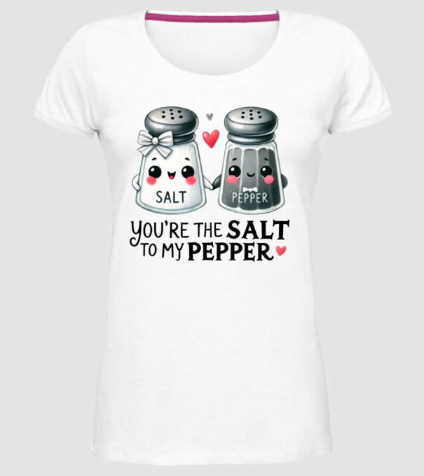 Salt to my Pepper model alb pe tricou