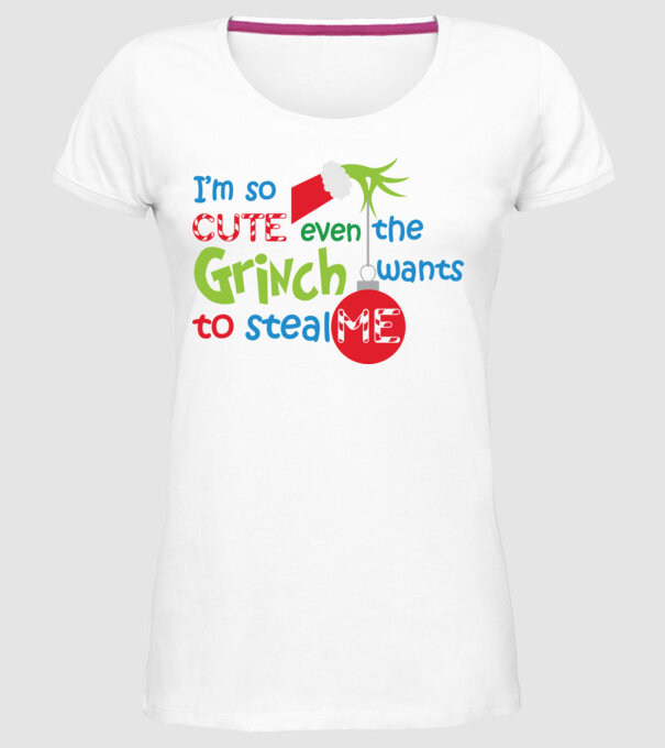 So cute Grinch model alb pe tricou
