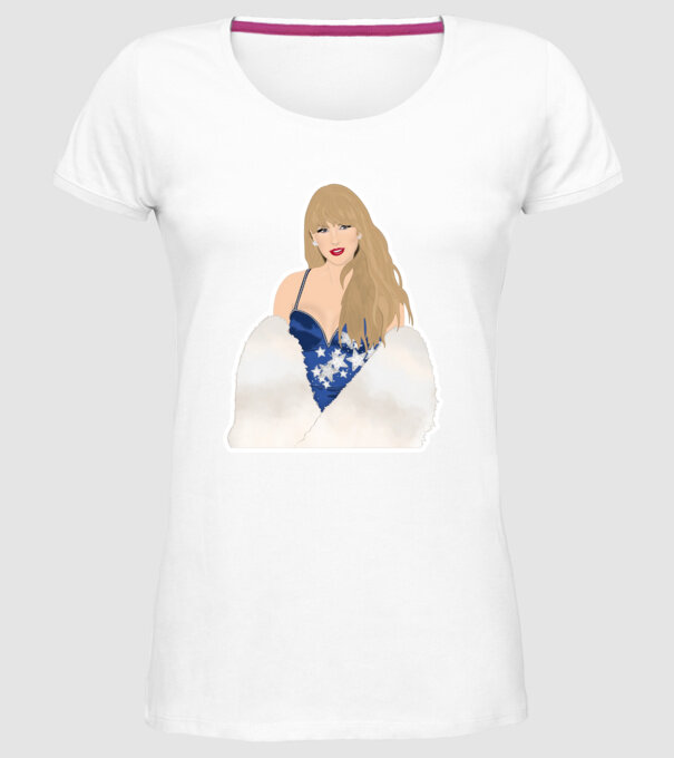 Taylor Swift blue model alb pe tricou
