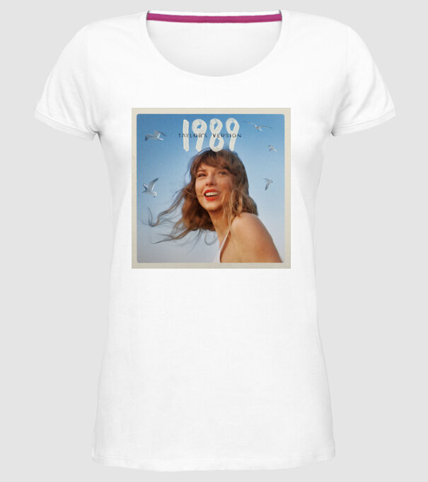 Taylor Swift cover model alb pe tricou