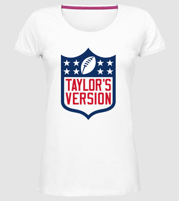 Taylor Swift football logo model alb pe tricou