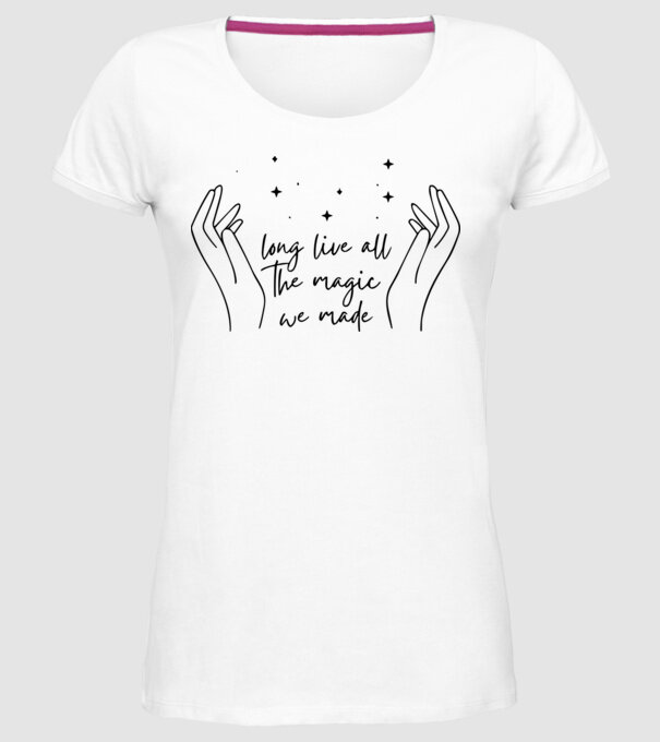 Taylor Swift long live all the magic we made model alb pe tricou