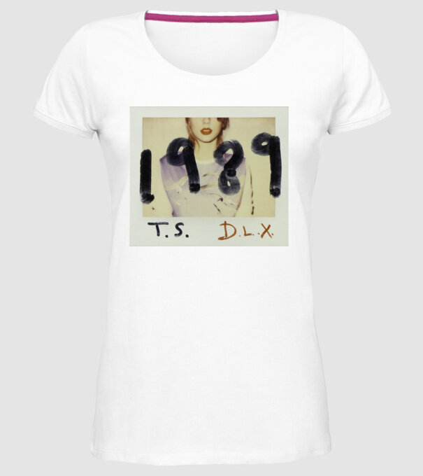 Taylor Swift polaroid model alb pe tricou