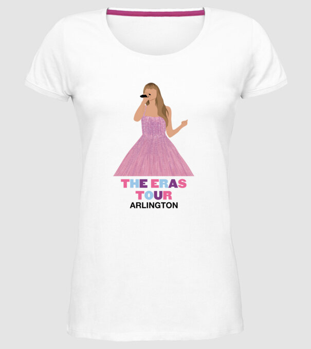Taylor Swift The Eras Tour Arlington model alb pe tricou