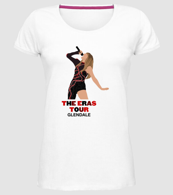 Taylor Swift The Eras Tour Glendale model alb pe tricou
