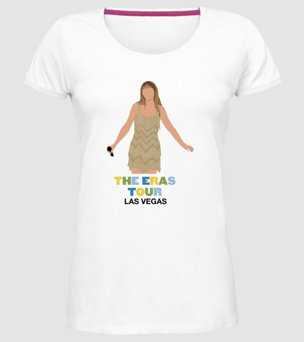 Taylor Swift The Eras Tour Las Vegas model alb pe tricou
