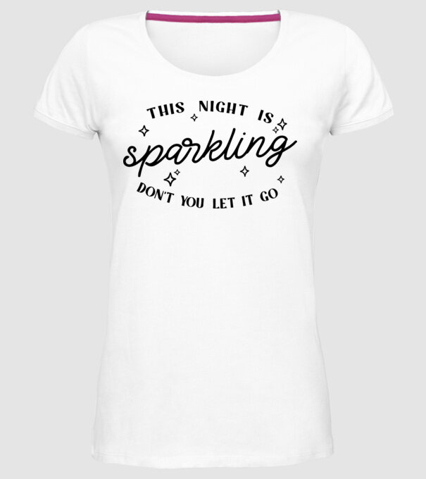 Taylor Swift This night is sparkling model alb pe tricou
