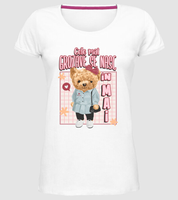 Teddy cele cool girl MAI model alb pe tricou