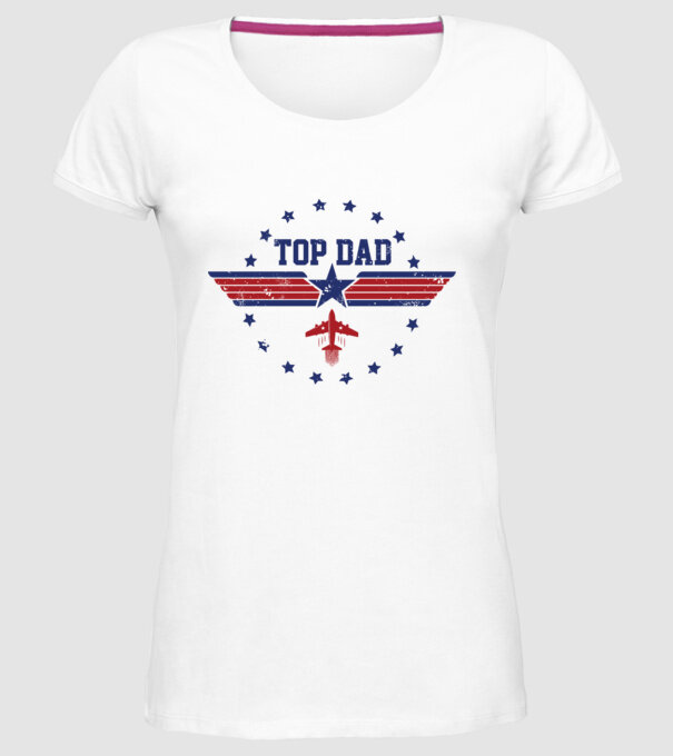 TopDad model alb pe tricou
