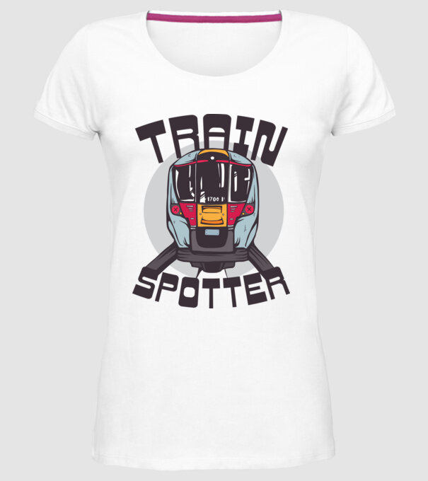 Trenuri model alb pe tricou