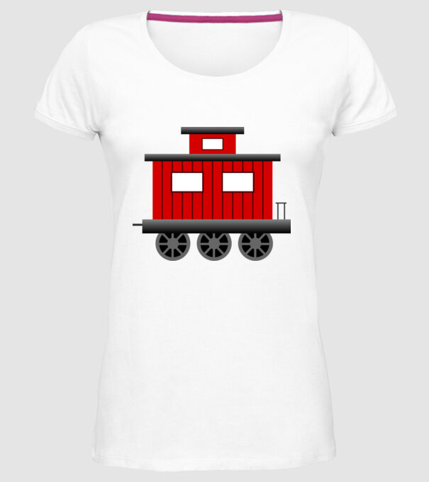 Trenuri model alb pe tricou