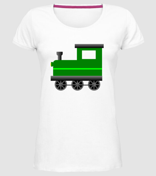 Trenuri model alb pe tricou