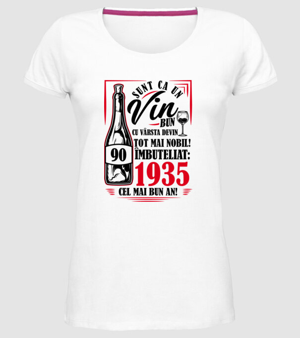 Un Vin Bun 1935 - Alb model alb pe tricou