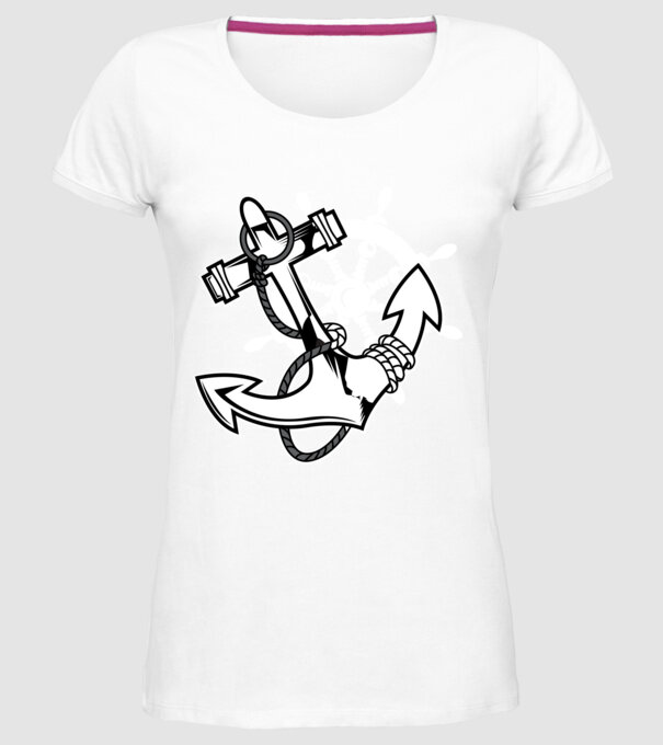 Vapoare model alb pe tricou