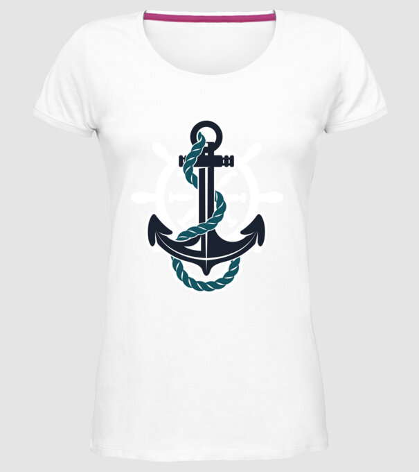 Vapoare model alb pe tricou