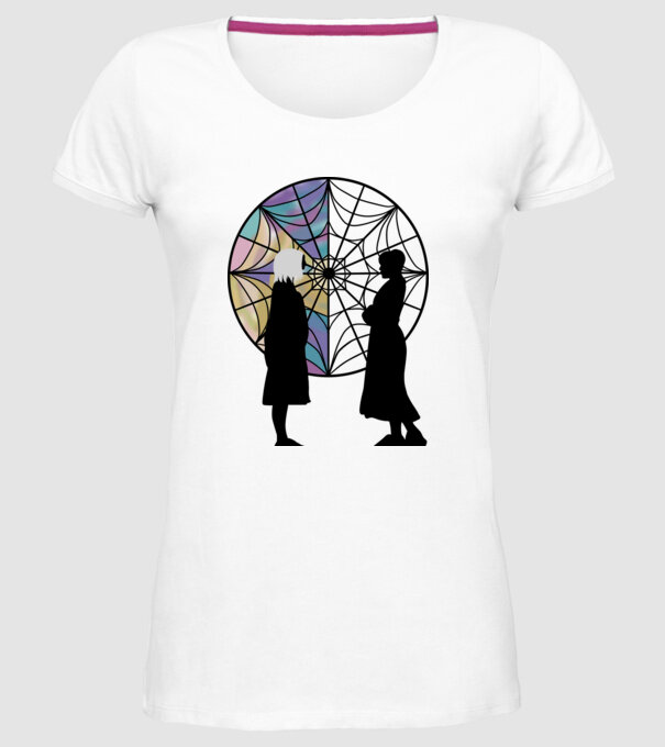 Wednesday Friendship model alb pe tricou